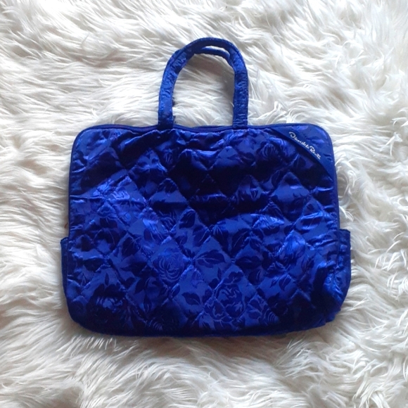 Oscar de la Renta Rich Royal Blue Makeup / Cosmetic Bag - Picture 1 of 10